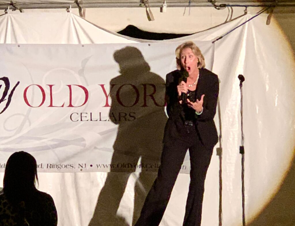 Comedian Helene Angley at Old York Cellars Comedy Show