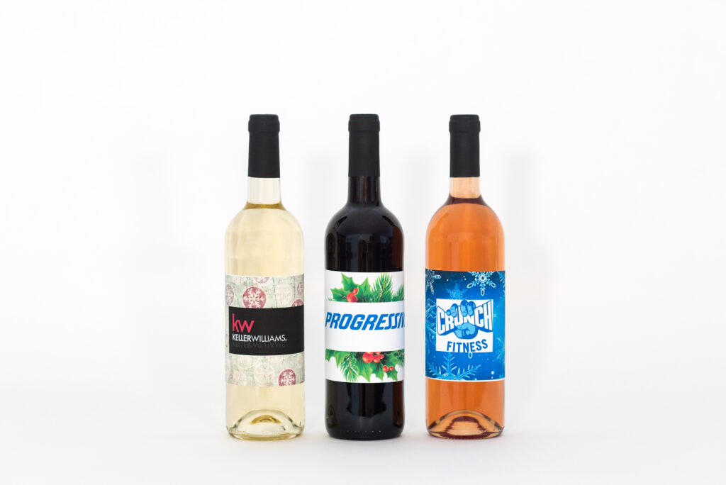 Custom Corporate Labeled Wine Bottles