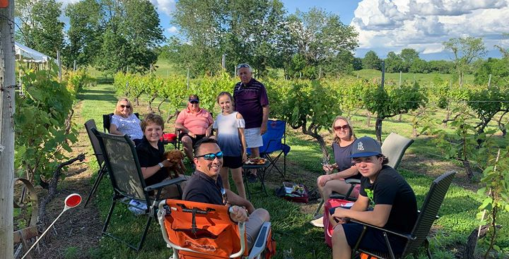 Vintner's Club Members enjoying the vineyard