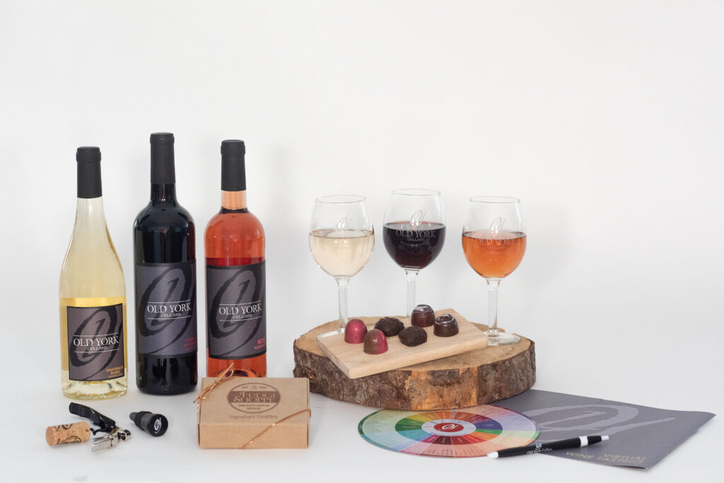 Reserve Wines and Artisan Chocolate Tasting Kit from Old York Cellars Winery