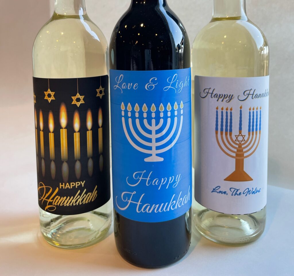 Custom Hanukkah Wine Labeled Wines at Old York Cellars