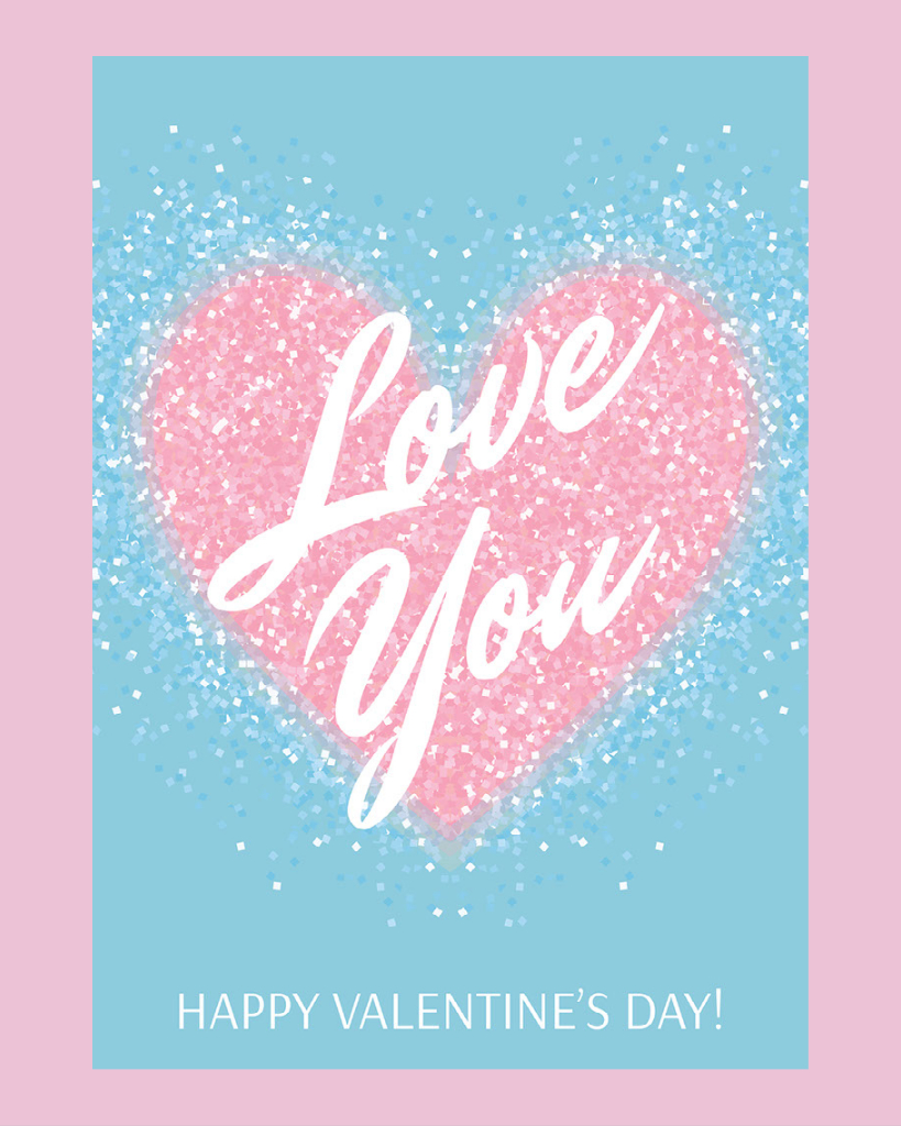 Love You Happy Valentine's Day Wine Label