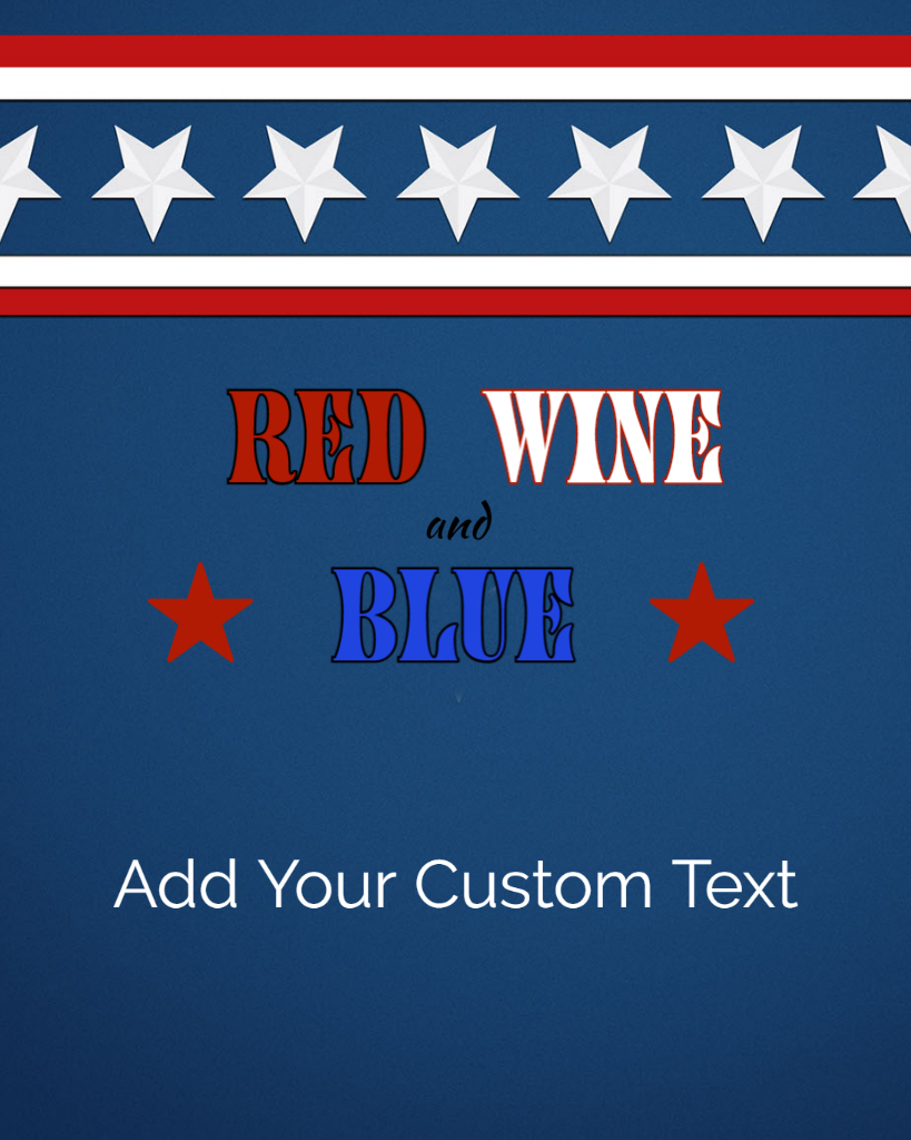 Red Wine and Blue Wine Label