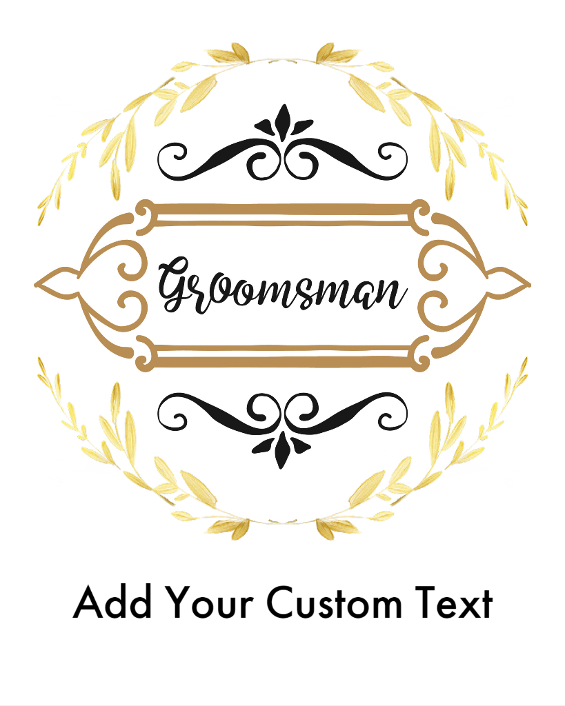 Groomsman Custom Text Wine Label