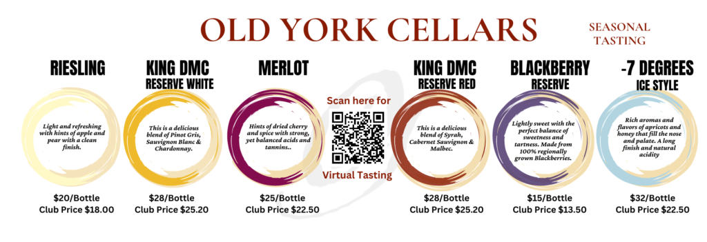 Seasonal Wine Tasting at Old York Cellars