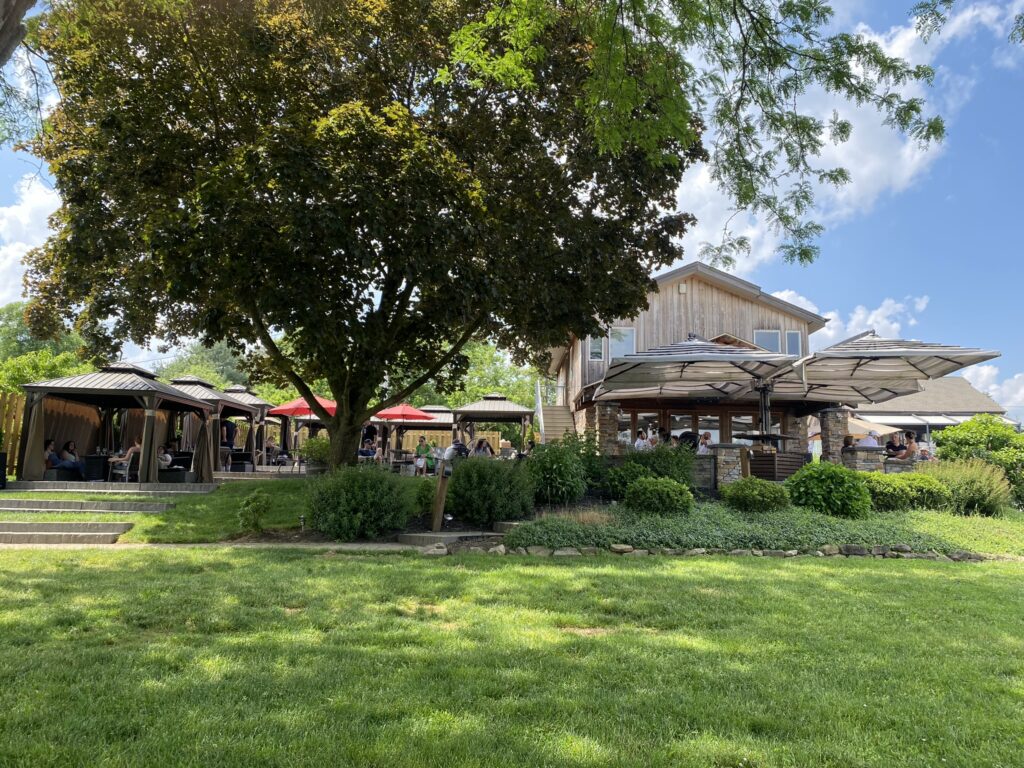 our outdoor wine village offers a unique winery experience with private cabanas with firepits and seating for up to 6
