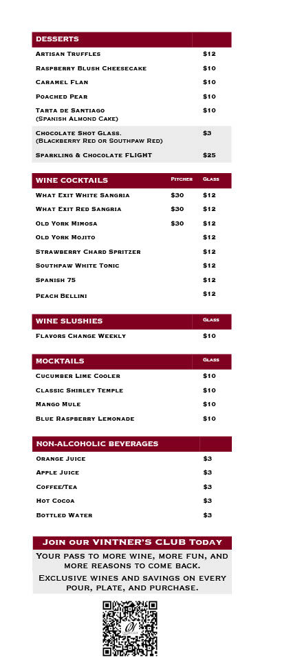 Cocktails & Mocktails at Old York Cellars