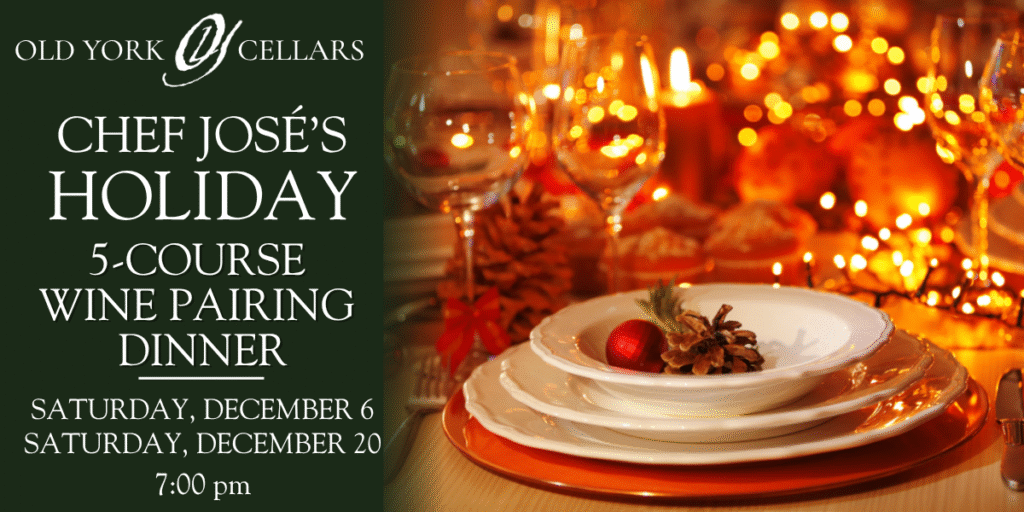 December Chef Dinner at Old York Cellars