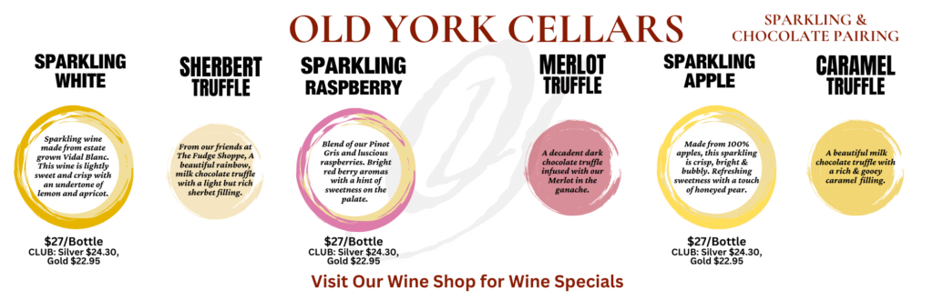 Sparkling Wine Tasting Flight at Old York Cellars