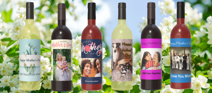 Mother's Day Custom Labeled Wine Bottles at Old York Cellars