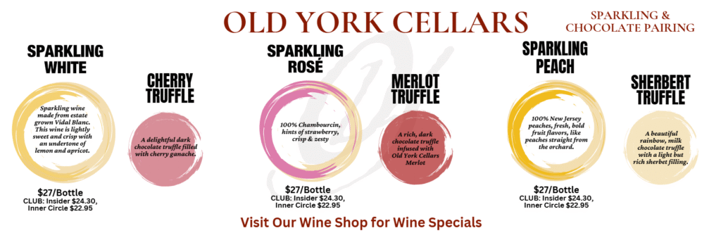 Sparkling Wine Tasting Flight at Old York Cellars