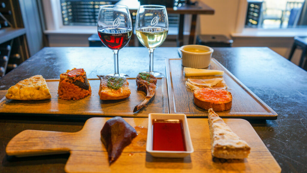 A five-course wine and food pairing experience at Old York Cellars in Ringoes, NJ