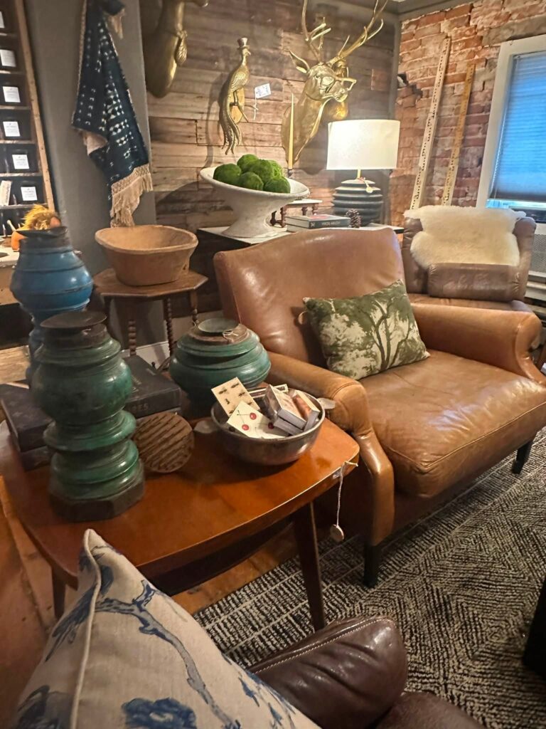 Zinc Home + Garden boutique featuring curated home décor, furniture, and seasonal displays.