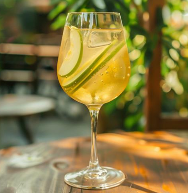 Sparkling Apple Wine Spritzer at Old York Cellars